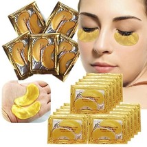 50 Pair Collagen Eye Mask Gold Powder Eye Patch Anti Wrinkle Moisturizing Under  - £20.14 GBP