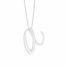 ANGARA Lowercase Alphabet Letter A-Z Initial Pendant Necklace in 14K White Gold - £168.00 GBP+