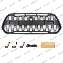 Black Grill Front Grille With LED Light Fit For FORD TRANSIT CUSTOM 2014... - £173.42 GBP