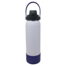 New Aquatix White 21 oz Insulated FlipTop Sport Bottle w/ Silicon Boot (Purple) - $27.39