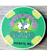 (1) $25. Silver Dollar Casino Chip - Everett, Washington - 2005 - $7.95