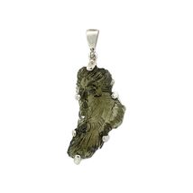 Stones Desire Carved Goddess Crystal Pendant Necklace (22&quot;) Green - $474.05