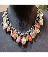 Womens Fashion Multicolor Banded Agate Stone Charm Necklace with Lobster... - $36.40 CAD