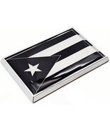 Black Puerto Rico Flag Sticker Emblem Decal Puerto Rican Car Chrome Flag... - $20.64