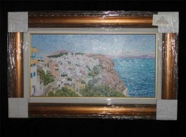 Diane Monet &quot;Santorini&quot; Framed Original Oil List $24K Greece Island Aegean Sea - £6,577.57 GBP