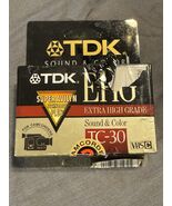 TDK EHG Extra High Grade TC-30 Camcorder Tapes NEW! 2 Pack SEALED!  - €9,42 EUR