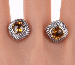  sterling silver 14k yellow gold earrings with orange citrineestate fresh austin 209197 thumb200