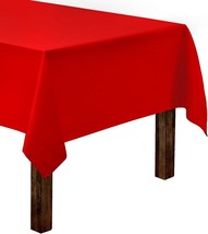 Rectangle Tablecloth 60 x 84 Inch Red Table Cloth for 5 Foot Rectangle T... - £27.49 GBP