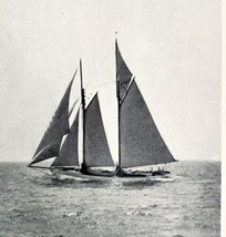 The Mohawk Yacht Sailboat Queen&#39;s Cup 1928 Race To Spain Nautical Print ... - $19.99