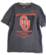 OU Nike T Shirt Size Large Mens National Champions Oklahoma Sooners Foot... - $37.71