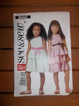 Butterick See &amp; Sew B5443 Girl&#39;s Dress Pattern - Size 6/7/8 Chest 25 to 27 - £4.10 GBP