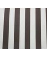 OUTDURA KINZIE BROWN WHITE CANVAS STRIPE OUTDOOR FABRIC SAMPLE 2" X 4" - $2.92