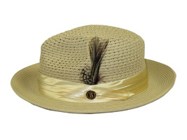 Men&#39;s Summer Spring Braid Straw Style Hat By Bruno Capelo Julian JU925 Beige - £43.24 GBP