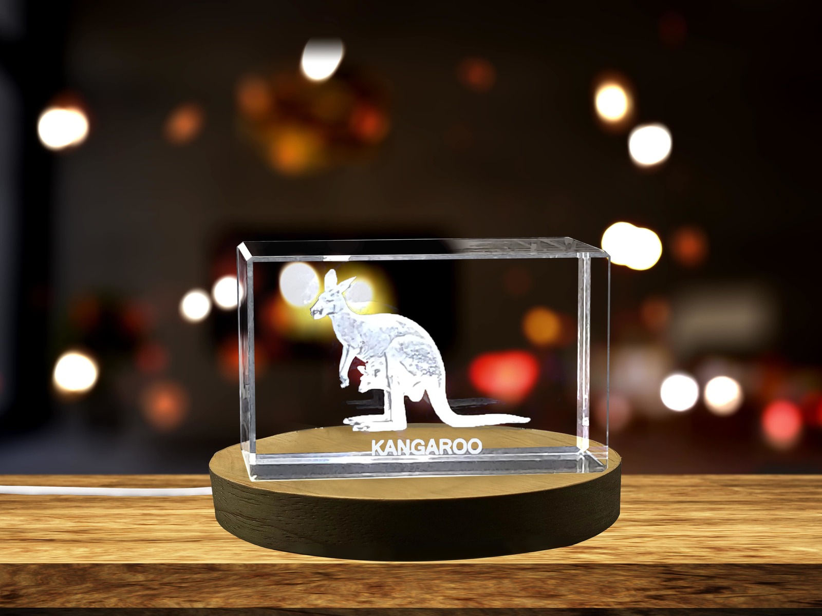 Kangaroo Led Rings LED Base included | Graceful Kangaroo Crystal Carvings | Exquisite Gems ...