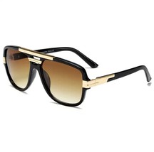 Brand Design Men Sunglasses Vintage Male Square Sun Glasses Luxury Gradient - £13.25 GBP