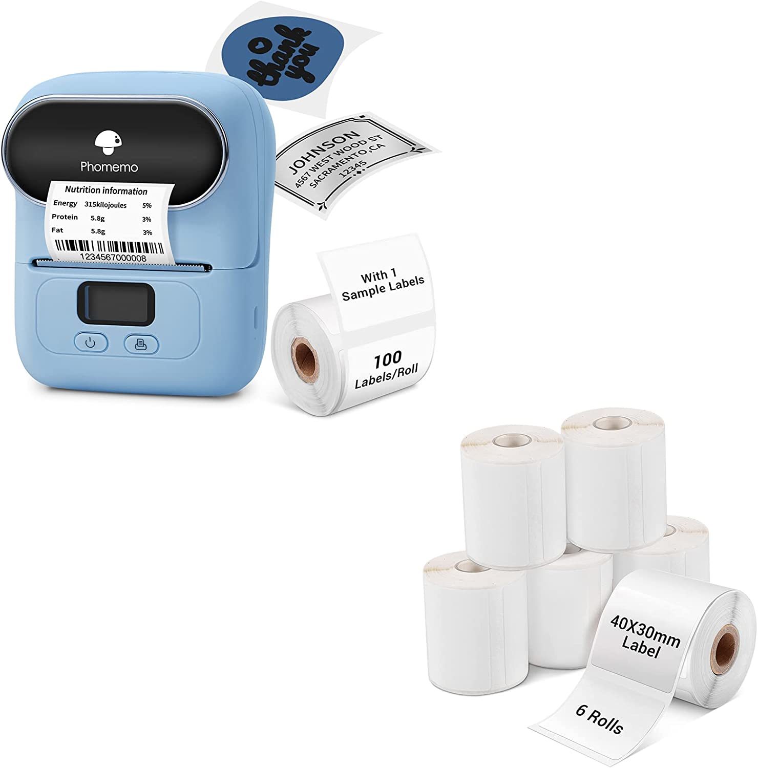 Primary image for Phomemo Barcode Label Printer- M110 Label Maker Portable Bluetooth Label, Blue.