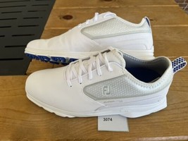 FootJoy SuperLites XP 58087 White/Blue Men Spikeless Golf Shoe, Size 9.5 M - £73.30 GBP