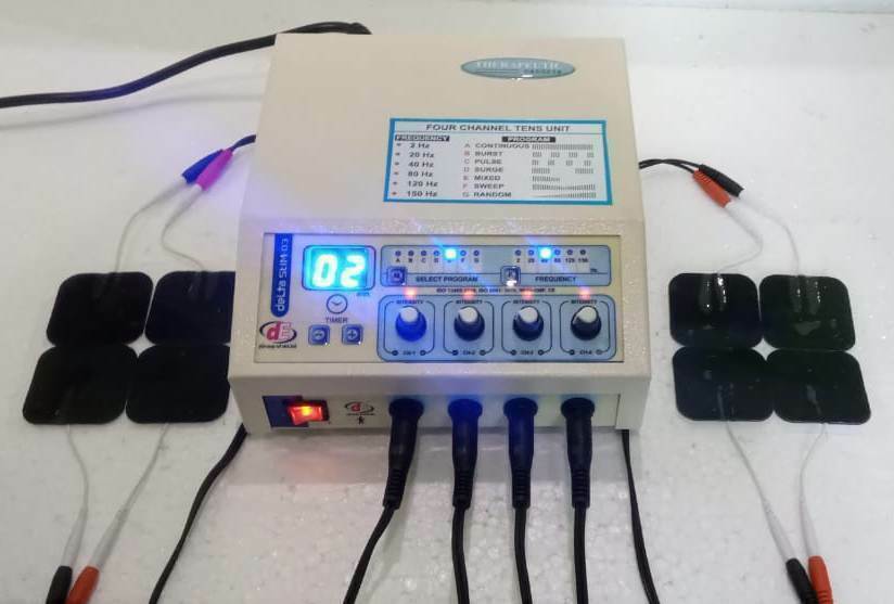 Premium model 04 Channel Electrotherapy LED display Sticky Pads Stress f... - $132.66