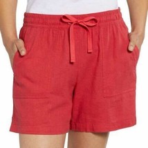 Nautica Womens Linen Blend Pull-On Shorts Size Medium Color Rose Coral - £31.79 GBP