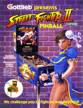 STREET FIGHTER II Pinball FLYER Original 1992 Game Art Based On Arcade Game - £19.89 GBP