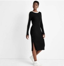 NEW Ribbed Long Sleeve Side Button Sweater Dress - Future Collective ~ 3... - £21.57 GBP