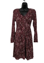 Old Navy Dress Floral Filigree Red Burgundy Pink Size S - £7.56 GBP