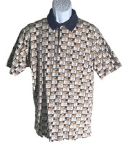 GOLF CLASSICS Men&#39;s Short Sleeve Button Down Golf Polo Shirt Large - $5.93