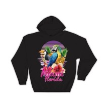 Customizable Macaw and Toucan : Gift Hoodie Miami Florida Personalized Tropical  - £31.31 GBP