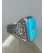 Phoenix Ring Turquoise mudman band southwest Happiness band sterling sil... - $255.91 CAD