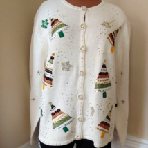 Designers Originals studio Christmas tree cardigan sweater NWT XL - £23.66 GBP
