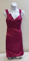 MAX AND CLEO Womens Dress 2 Purple Fuchsia Sleeveless Asymmetrical Zip Side - £14.93 GBP