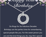 60Th Birthday Gifts for Women, Silver Happy Birthday Jewelry Gift for He... - $33.50