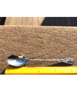 800 SILVER  DEMITASSE SPOONS REPOUSSE PATTERN SET (8) LONG STYLE - $2,042.93 MXN