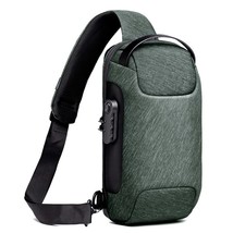Chest Bag USB Charging Crossbody Bag New Anti-thief Men Waterproof Shoulder Bags - £94.32 GBP