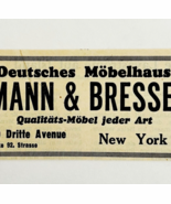 1945 WW2 German-USA Furniture Store Advertisement Reimann &amp; Bresse Inc N... - $27.41 CAD