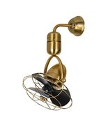 Vintage Brass Wall Mounted Mini Ceiling Fan  Oscillating Rotating Wall ... - $1,261.64 CAD