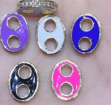 Pastel Color Enamel Soda Tab Charm Gold Soda Pull-tab Pendant Charm For Earring  - $4.90