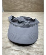 Nike Dri-Fit Adult Unisex Grey Just Do It Logo Swoosh Visor One Size - $13.48 CAD