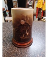 Limoges France Monk Friar 6&quot; Gold Rim Mug Stein Holding Wine Bottle - $108.53 CAD