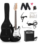 Electric Guitar With Amp Set 39" Full Size Black Electric Guitar Starter Kit - $180.00