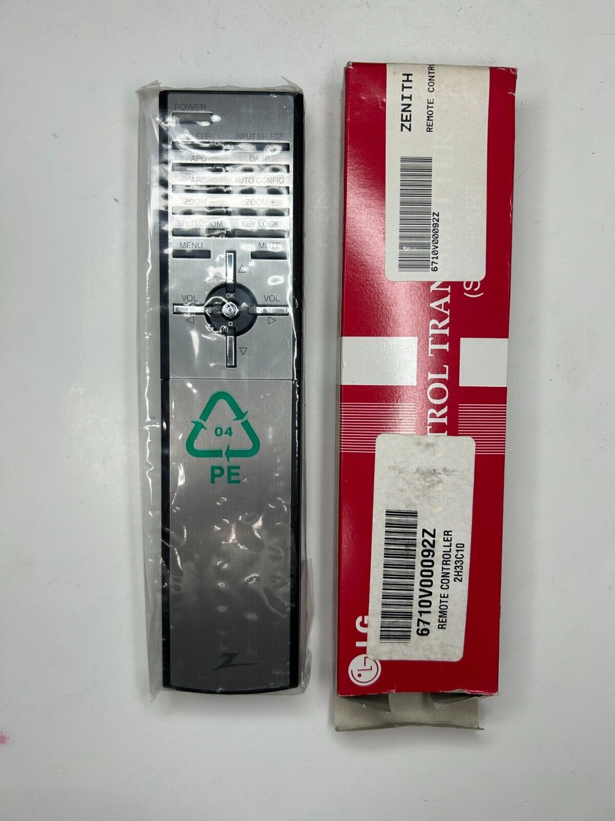 ZENITH 6710V00092Z Plasma TV Monitor Remote Control for P42W24 P42W24B P42W24P  			