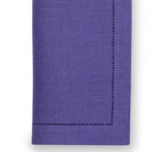 Sferra Festival Purple 2 Linen Dinner Napkins Hemstitched 20x20&quot; SET/4 New - $54.35