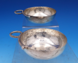 Tane Mexican Sterling Silver Dip Dish / Salsa Pair Snake Handle Hammered... - $385.11