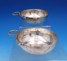 Tane Mexican Sterling Silver Dip Dish / Salsa Pair Snake Handle Hammered... - $385.11