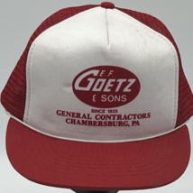 Vintage EF Goetz&amp;Sons Contractors Pennsylvania USA Mesh Trucker Hat Snap... - $9.70