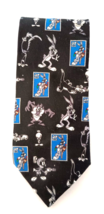 Vintage Looney Tunes 1997 Stamp Collection Men&#39;s Tie Bugs Bunny Warner Brothers - £15.73 GBP