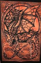 Traditional Jaipur Tie Dye Shenron Dragon Wall Art Poster, Celtic Wall Decor, Bo - £7.98 GBP