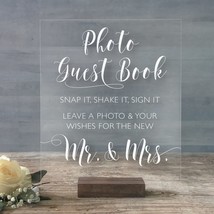 Our Guestbook Message Sign (8X10, Dark Walnut Stand) | Handmade And Hand... - £31.99 GBP
