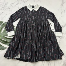 Unique Vintage Peggy Babydoll Mini Dress Size S 4 New Black Red Hearts Pockets - $34.64