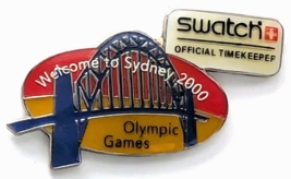 Sydney 2000 Olympic Games Pin Swatch Official Timekeeper Sponsor Harbour... - $12.99
